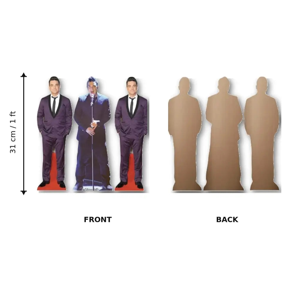 Robbie Williams mini cardboard cutouts for music themed parties