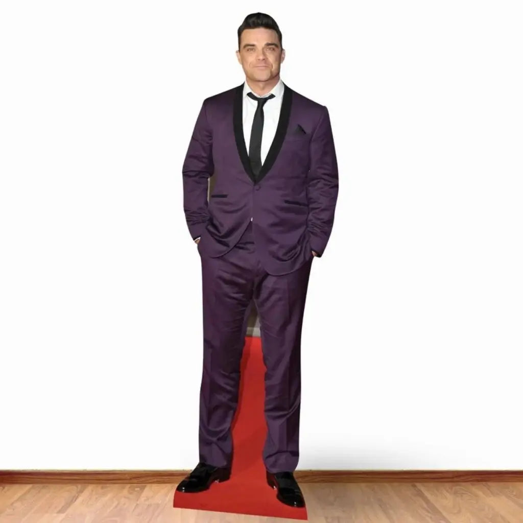 Robbie Williams cardboard photo prop for 90s music parties