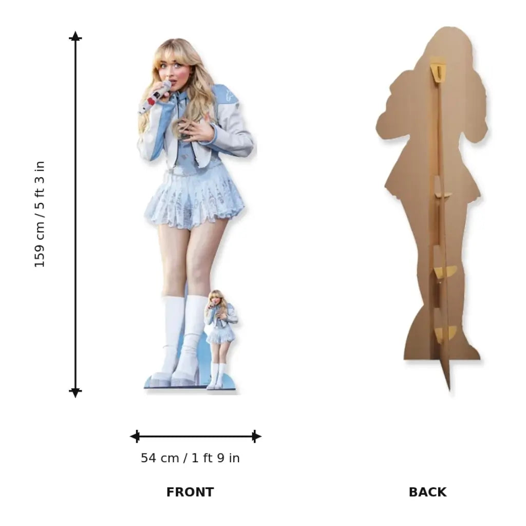 Sabrina Carpenter on stage celebrity cardboard standee for music parties