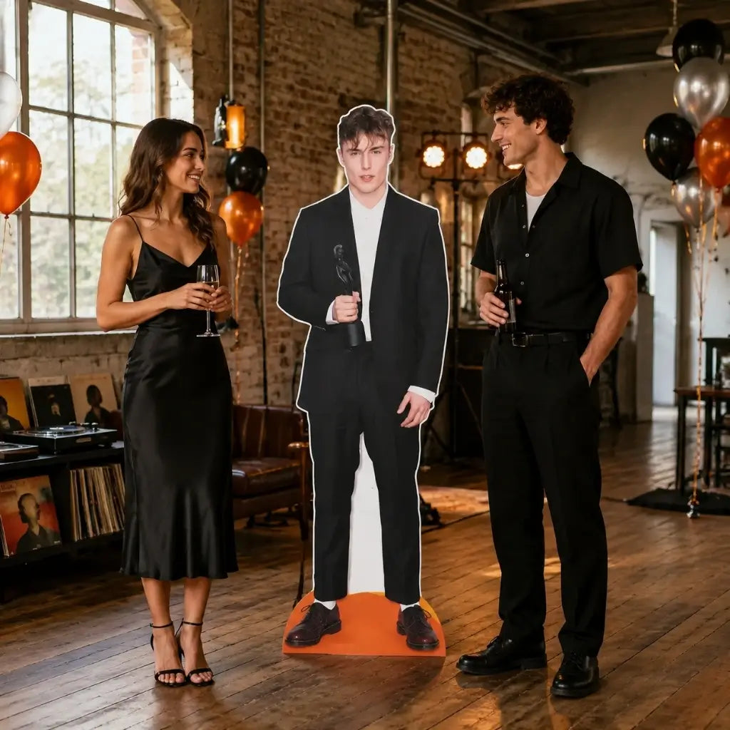 Sam Fender lifesize cardboard cutout 179cm tall with mini
