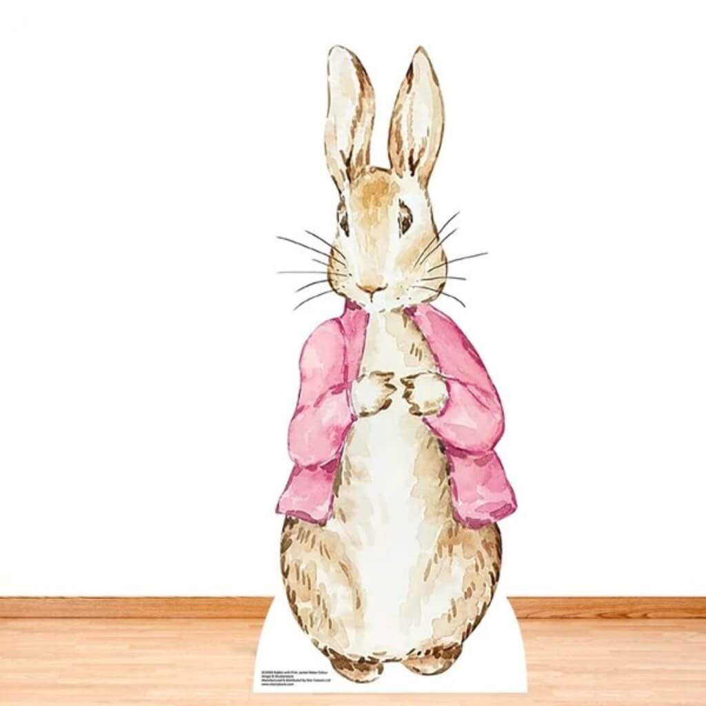 Pink Jacket Storybook Rabbit Cardboard Cutout 93cm