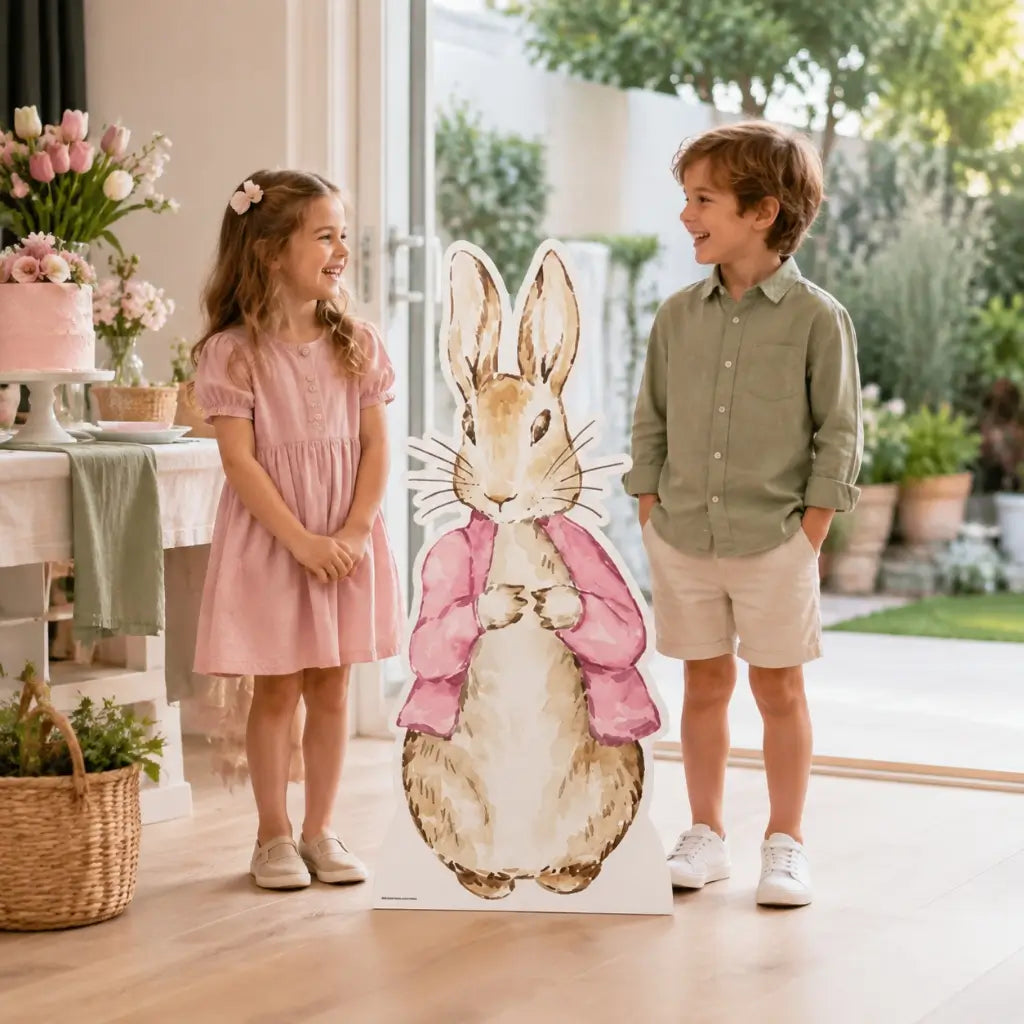 Pink Jacket Storybook Rabbit Cardboard Cutout 93cm