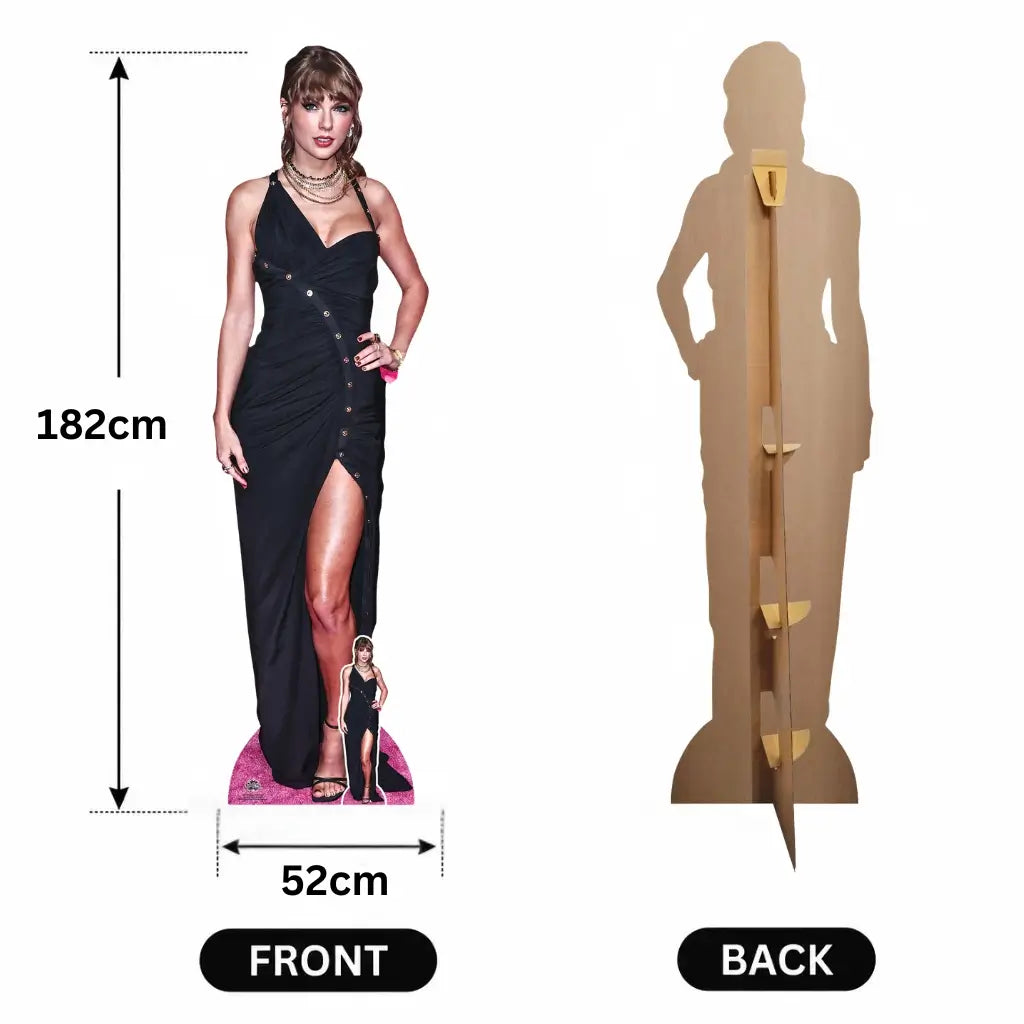 Pop star Taylor Swift cardboard display dimensions