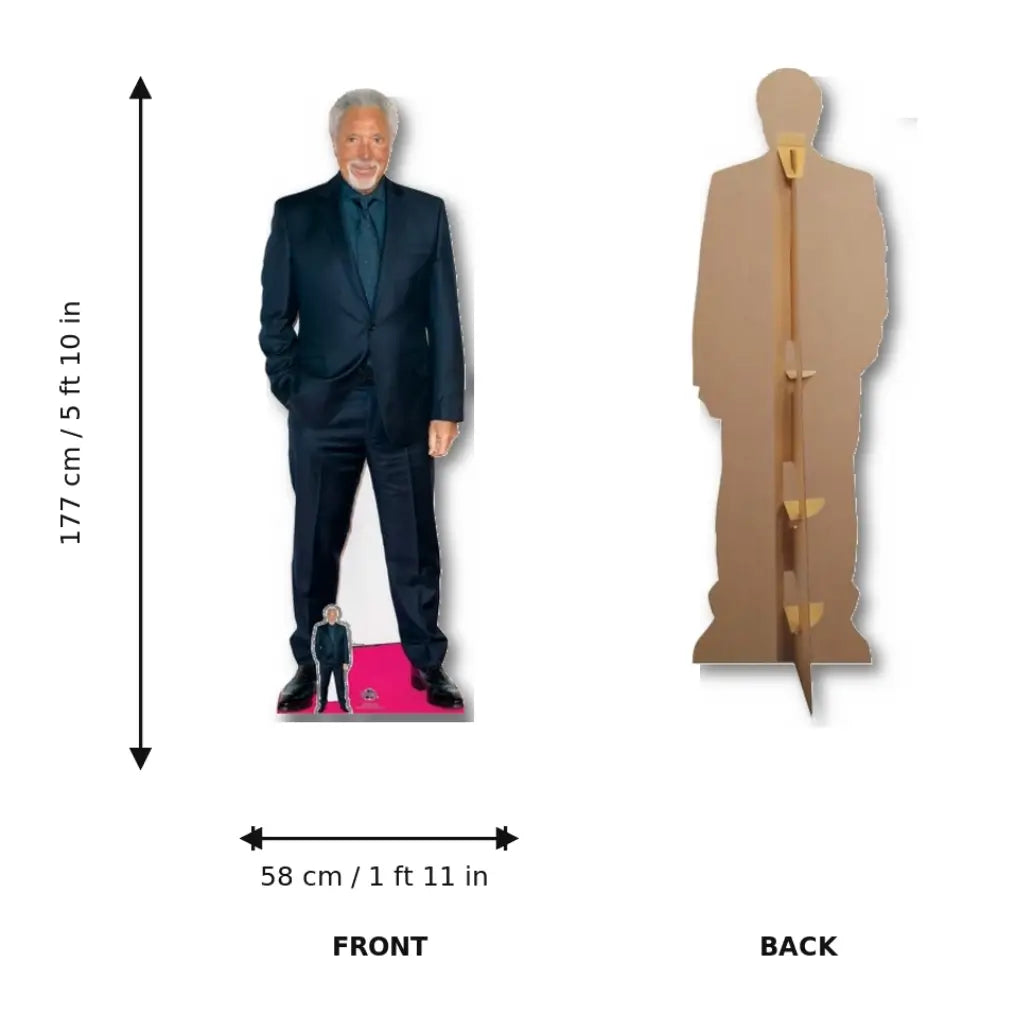 Tom Jones British singer lifesize cardboard party decoration size