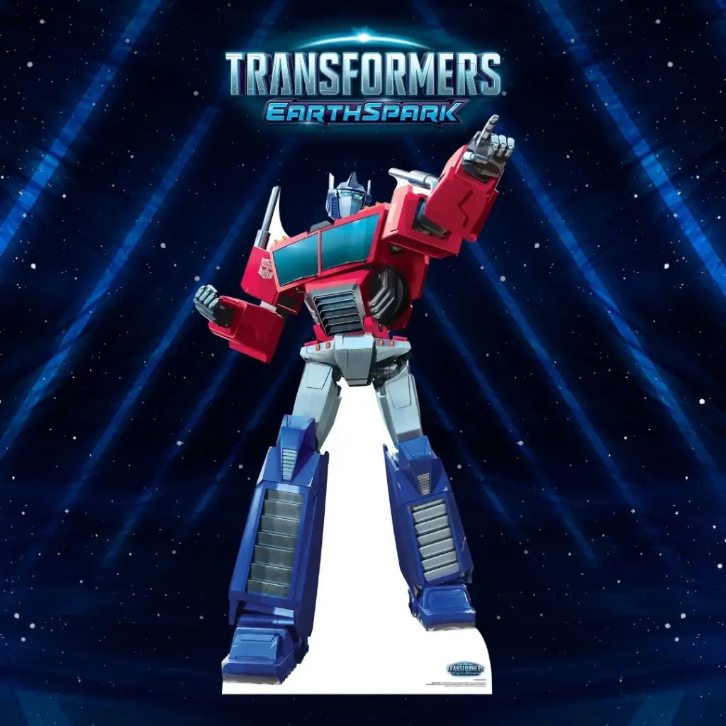 Optimus Prime Autobot cardboard cutout for Transformers birthday party