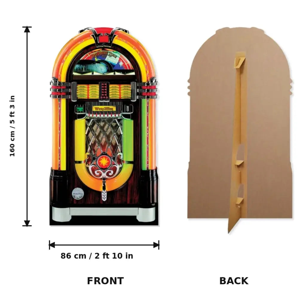 Retro Jukebox cardboard prop for rock and roll parties