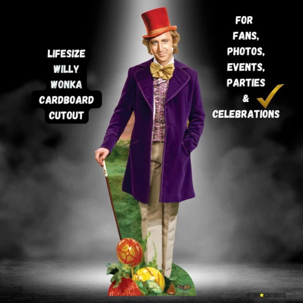 Willy Wonka lifesize cardboard cutout from the classic film