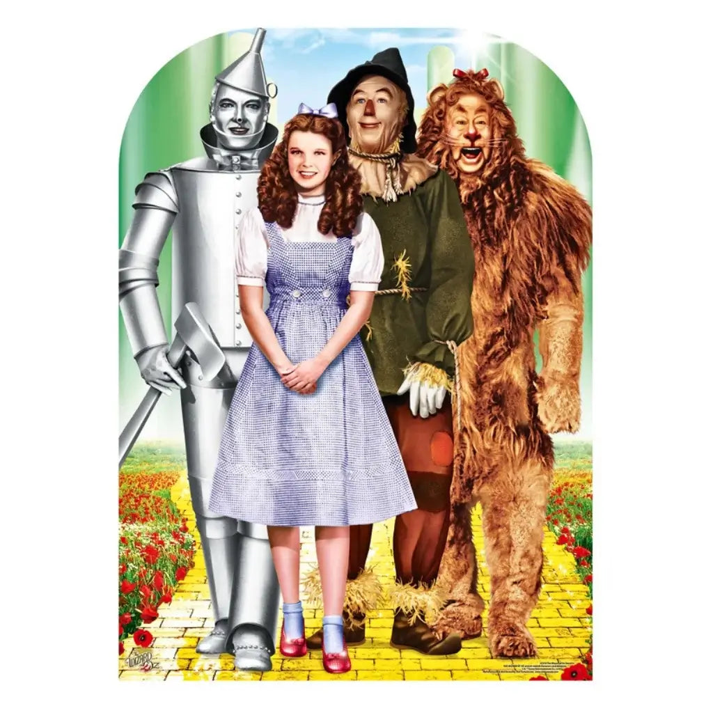 Dorothy Scarecrow Tin Man and Cowardly Lion photo stand-in